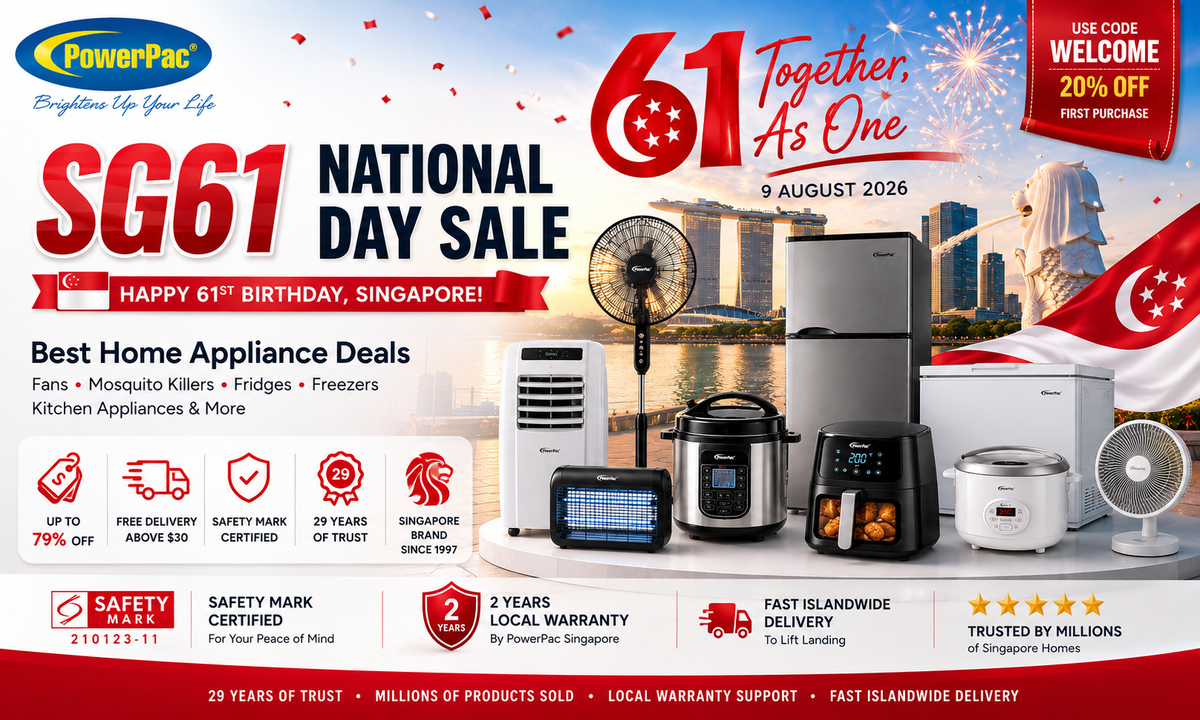 SG61 National Day 2026 — Best PowerPac Home Appliance Deals
