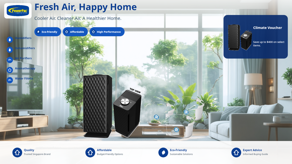 Best Humidifiers & Air Treatment Singapore 2026 — PowerPac Buying Guide