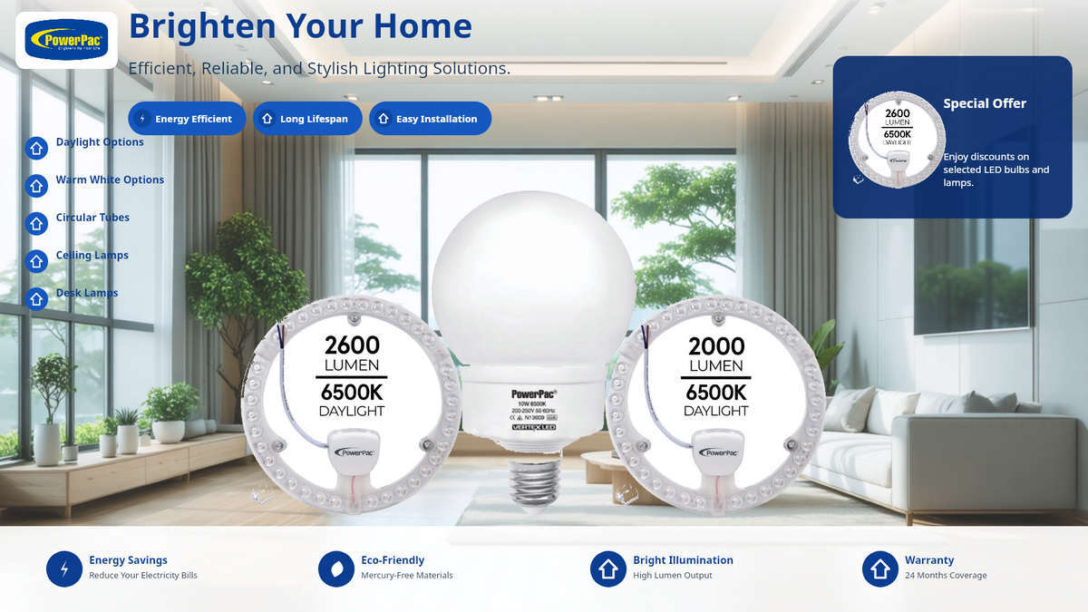 Best LED Bulbs & Lighting Singapore 2026 — PowerPac Buying Guide
