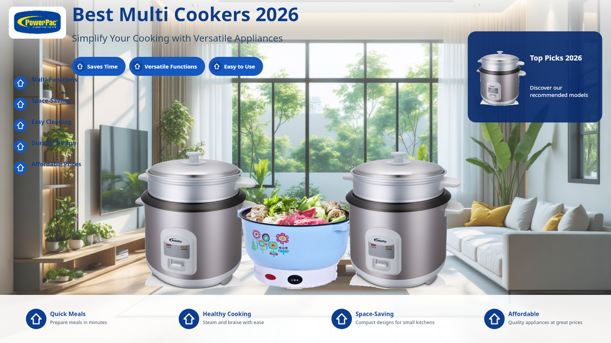 Best Multi Cookers & Slow Cookers Singapore 2026 — PowerPac Guide