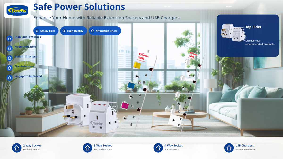 Extension Sockets & USB Chargers Singapore 2026 — Safety-First Guide